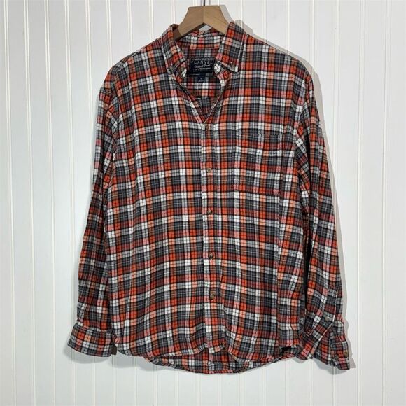 Cactus Men's Plaid Flannel Shirt Long Sleeve Button-Up Size L Multicolor - Picture 1 of 8